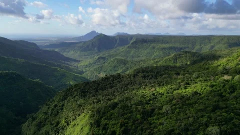 Tropical Tranquility Unveiled 4K Drone Natural Green Mountains Valley Видео 258976431