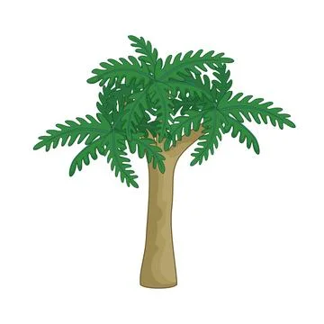 Tropical Tree Icon Vector Illustration Stock Illustration