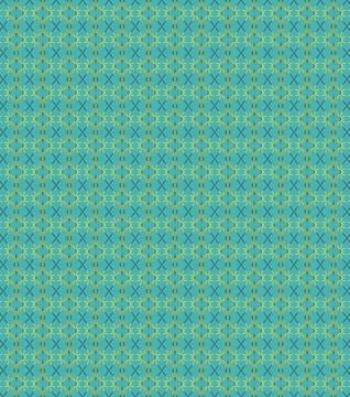 Tropical tree-inspired repeat single-line repeat pattern in pear yellow, sage gr Stock Illustration