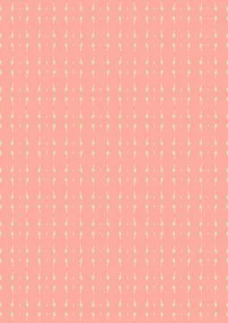 Tropical tree-inspired repeat single-line repeat pattern in ruby red, salmon blu Stock Illustration