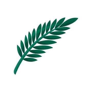 Tropical tree leaf vector Illustration Illustrazione stock