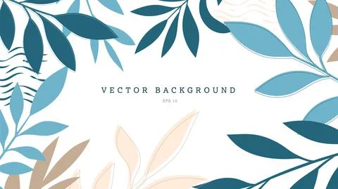 Tropical vector background for banner, poster with bright modern design, colo Stock Illustration