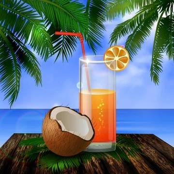 Tropical vector background Stockillustratie