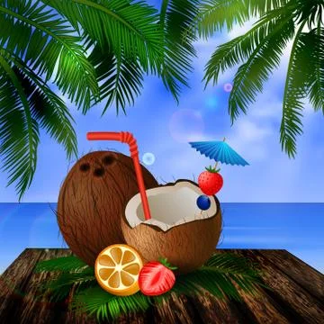 Tropical vector background Stockillustratie