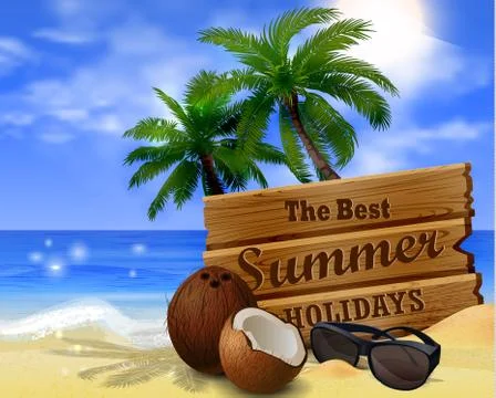 Tropical vector background 스톡 일러스트