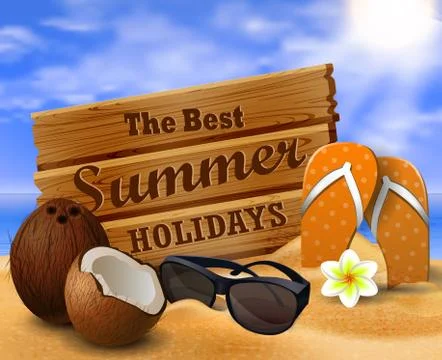 Tropical vector background Illustrazione stock