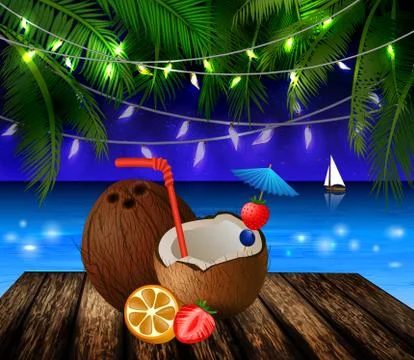 Tropical vector background イラスト素材