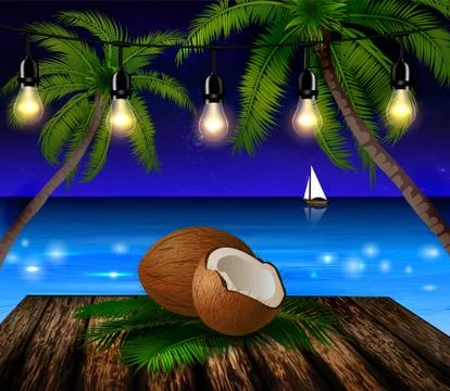 Tropical vector background Stock Illustration