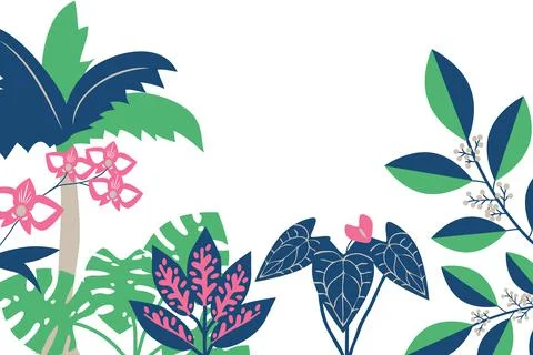 Tropical vector background Illustrazione stock
