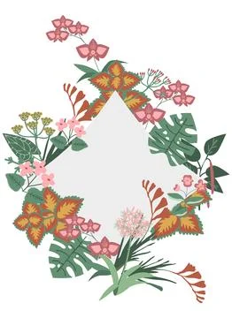 Tropical vector card Stock Illustration