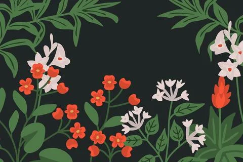 Tropical vector card Stock Illustration