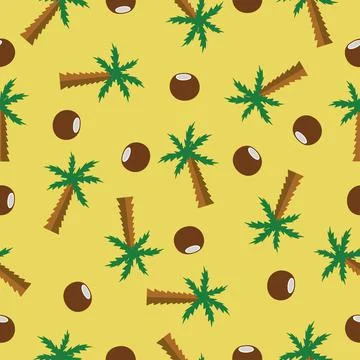 Tropical vector palm trees seamless pattern イラスト素材