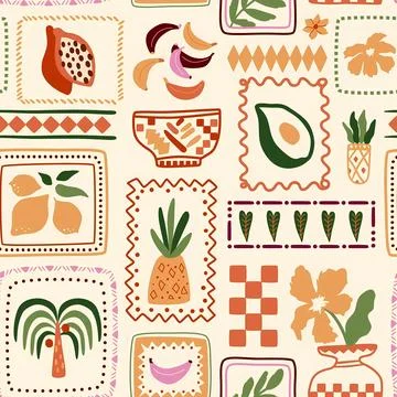 Tropical Vector Pattern 1 Stock-Illustration
