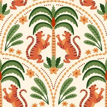Tropical Vector Pattern 3 Stock Illustration