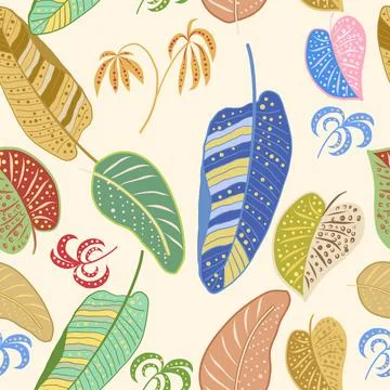 Tropical vector seamless pattern with  gold leaves of palm tree and flowers 스톡 일러스트