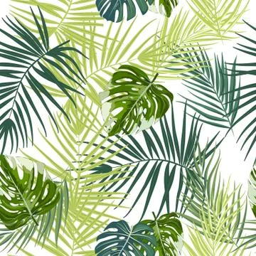 Tropical vector seamless pattern Stock-Illustration