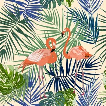 Tropical vector seamless pattern イラスト素材
