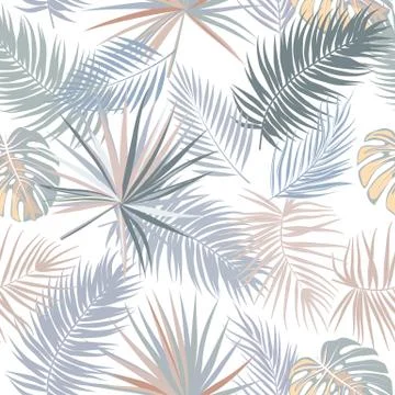 Tropical vector seamless pattern. 스톡 일러스트