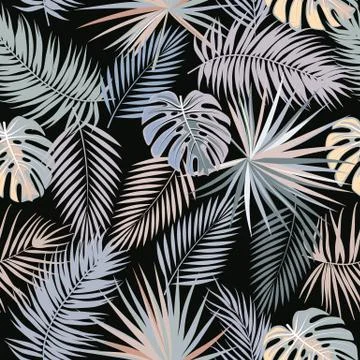 Tropical vector seamless pattern. Illustrazione stock