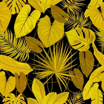Tropical vector seamless pattern. Illustrazione stock