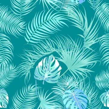 Tropical vector seamless pattern イラスト素材