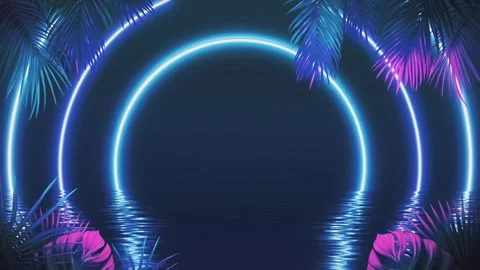Tropical Vibes Animation Loop Video stock 208814081