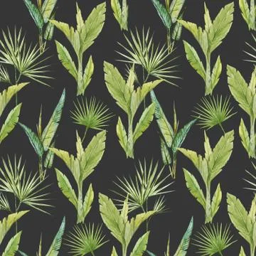 Tropical watercolor pattern Stock Illustration