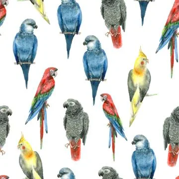 Tropical watercolor pattern Stock Illustration