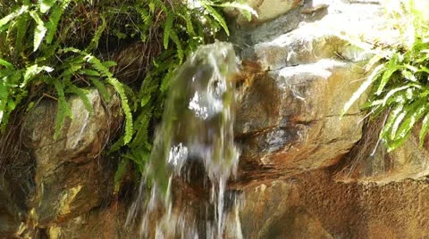 Tropical Waterfall 01 60fps native slowmotion Stock Footage 11435054