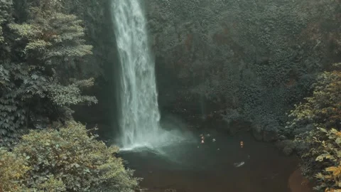 Tropical waterfall Bali Stock Footage 295906008