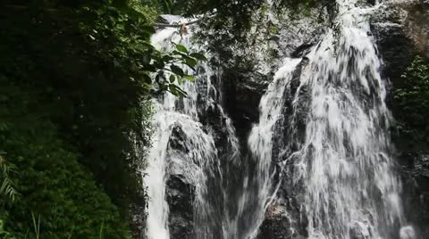 Tropical Waterfall Stock Footage 12481093