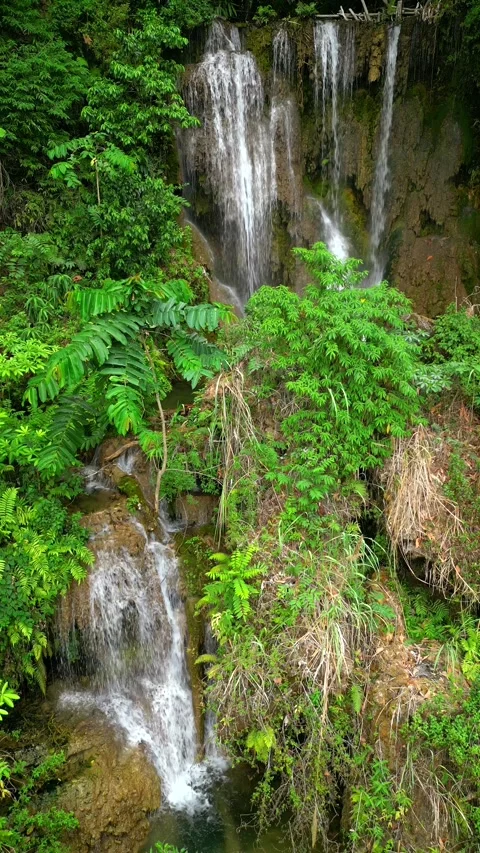 Tropical Waterfall In Jungle Stock Footage 249262153