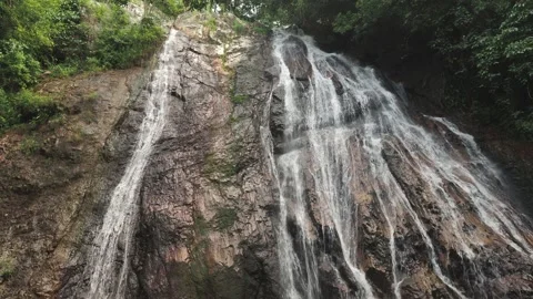 Tropical waterfall in jungle Stock Footage 330870802