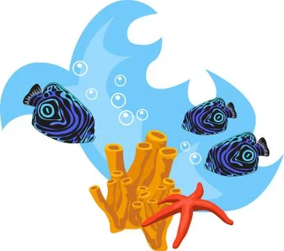Tropical waters Stock Illustration