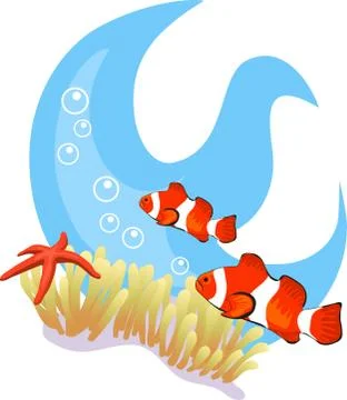 Tropical waters Stock Illustration