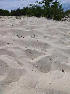 Tropical White Beach Sand Texture Bahia de las Aguilas Stock Photos