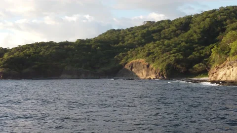 TropicalCoastlineOceanPan Stock Footage 171573248