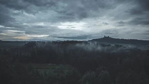 "Trosky Castle with Dramatic Clouds – Timelapse" 4K Stock Footage 316316225