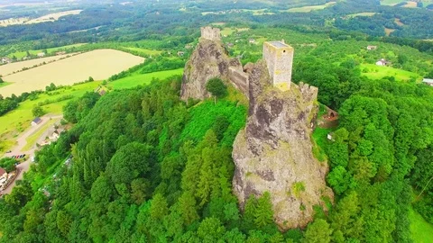 The Trosky castle. Stock Footage 72017857