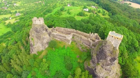 The Trosky castle. Stock Footage 72017954