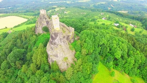 The Trosky castle. Stock Footage 72018818