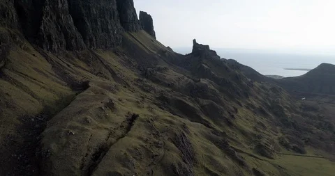 Trotternish peninsula cliffs Stock Footage 107637838