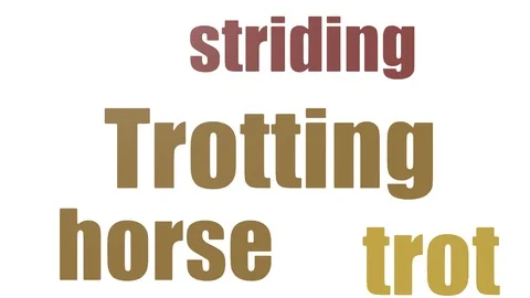 Trotting Wordcloud Animated Isolated On White Video stock 103094876