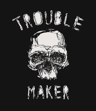 Trouble maker. Hand drawn vector illustration. Stock Illustration
