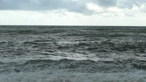 Troubled sea and sky Stock Footage 160719554