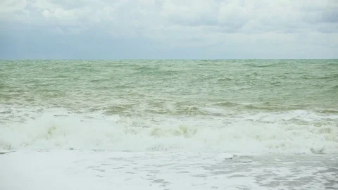 Troubled sea with ripples on the surface Stock Footage 82124351