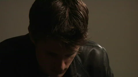 Troubled young man Stock Footage 399590
