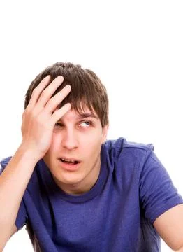 Troubled Young Man Stock Photos