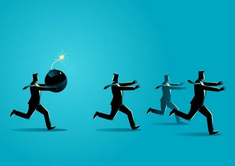 Troublemaker at work business concept Stock Illustration