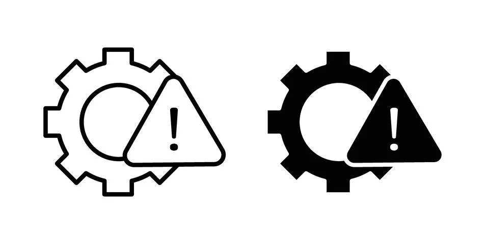 Troubleshoot icon bundle for website design projects Stock Illustration